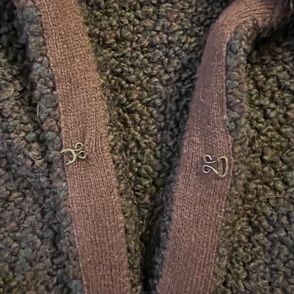 Ann Taylor Loft Brown/Bordeaux Knit Sweater Vest with Faux Fur Collar Size Small - Picture 10 of 12